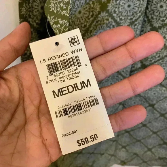 Mens Club Room Refined Woven Button Down NWT - B5 - Picture 4 of 5